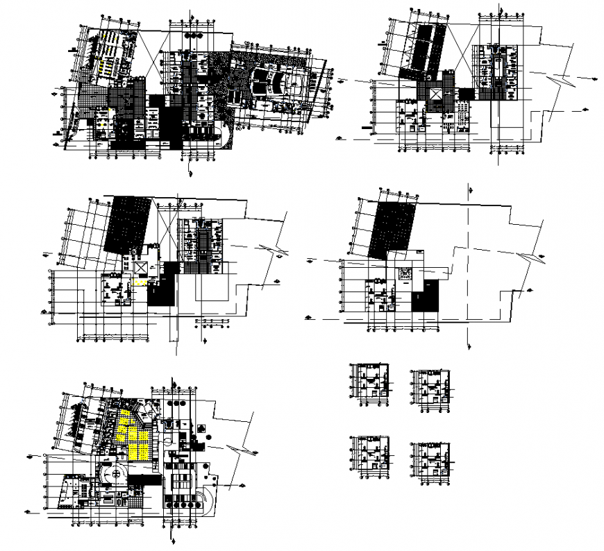 Commerce building detail structural plan 2d view layout file