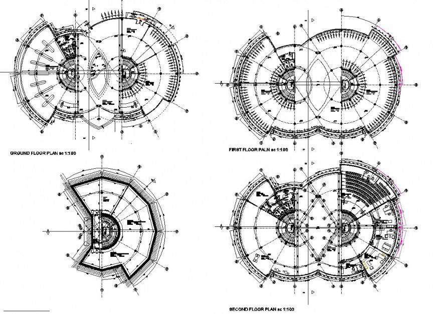 Commerce Building plan detail 2d view CAD structural block autocad file
