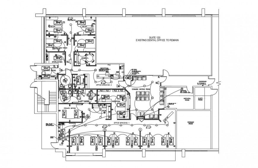 Commerce building units CAD electrical fitting dwg autocad file