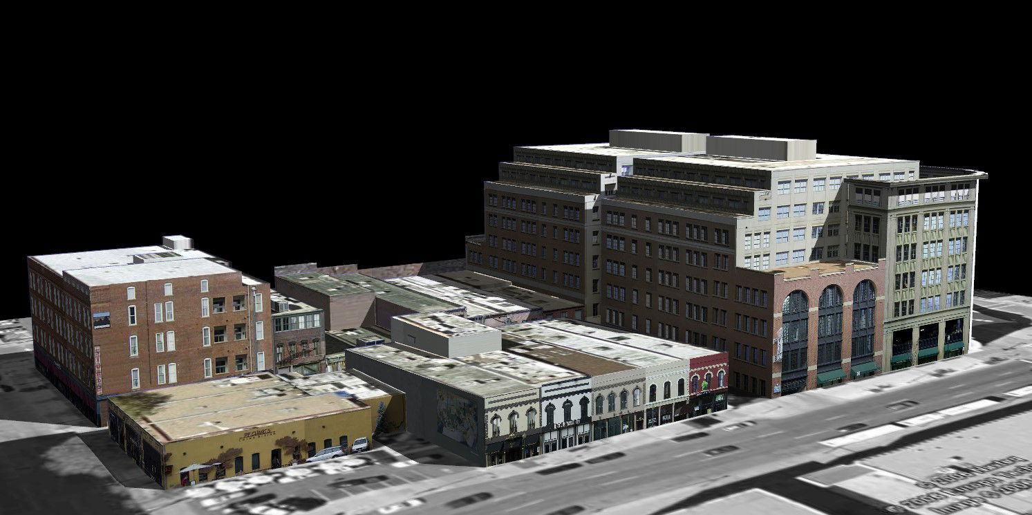 commercial Building Plan with Apartment Plan in DWG Format File