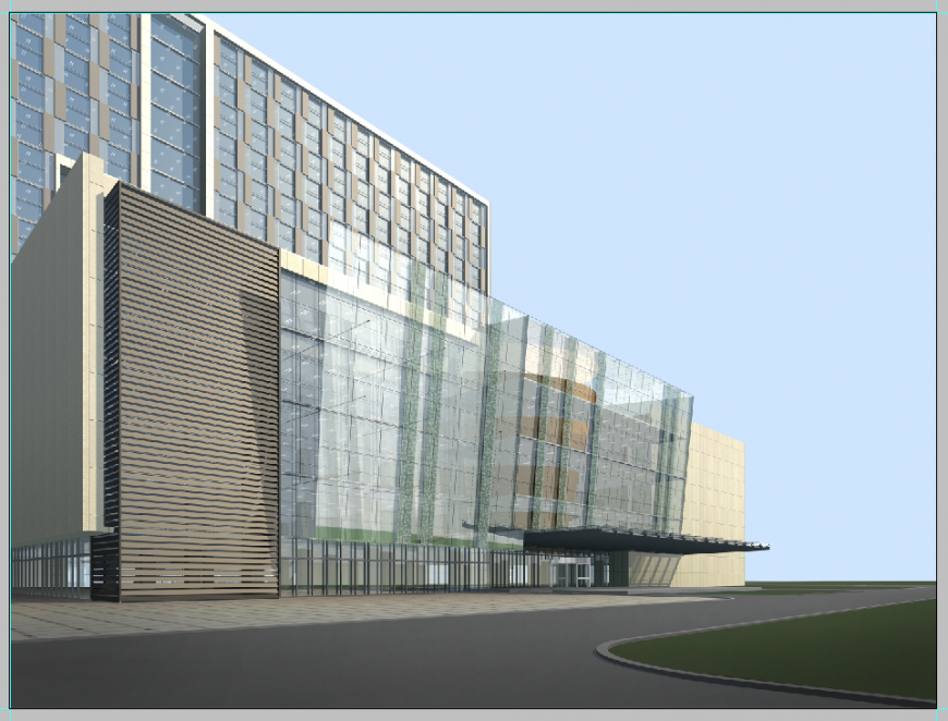 Commercial 3d model building layout detail Photo shop file