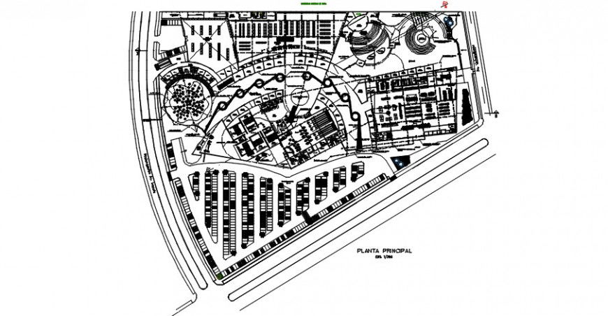 Commercial and shopping center distribution plan cad drawing details dwg file