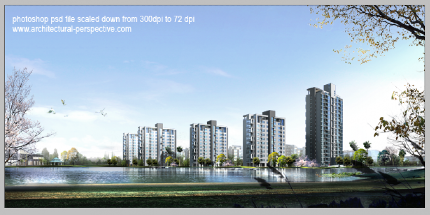 Commercial area 3d model detail elevation 3d max file