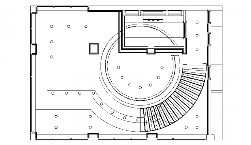 Commercial building 2 d plan detail dwg file