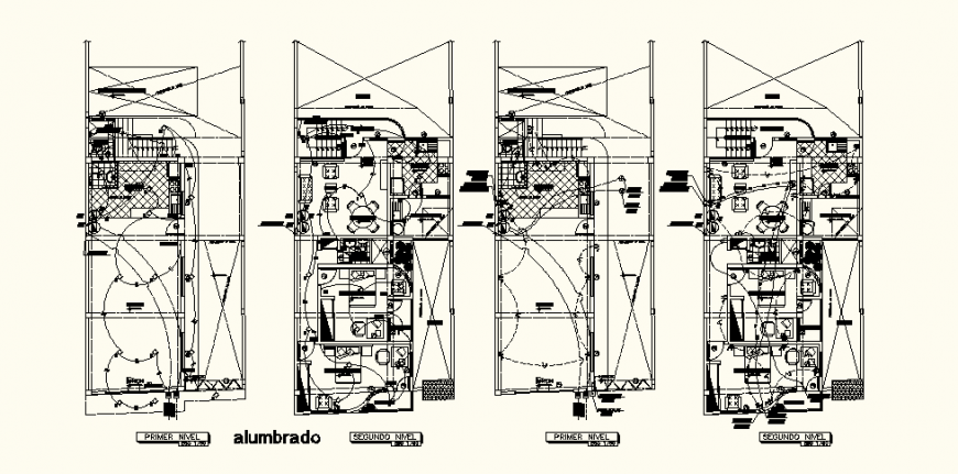 Commercial building detail elevation and plan autocad file