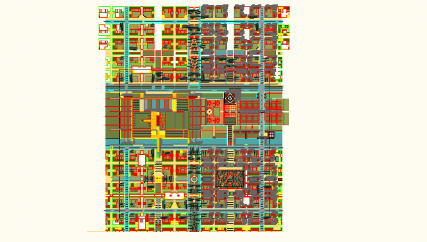 Commercial building detail elevation and plan dwg file