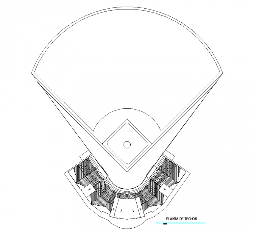 Commercial building detail layout plan 2d view dwg file
