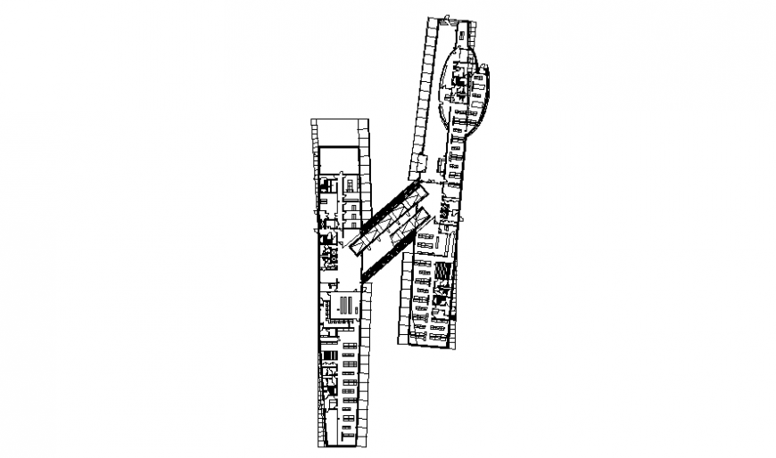 Commercial building detail office plan autocad file