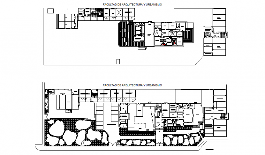 Commercial building drawing in dwg file