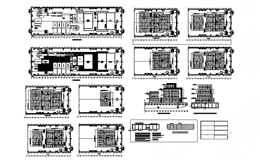 Commercial building duct plan and elevation autocad file