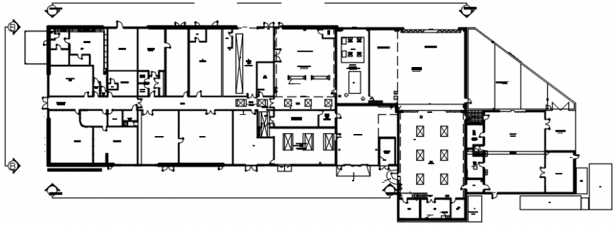 Commercial building floor plan cad file