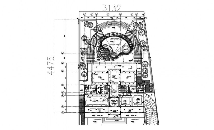Commercial building hub building 2d CAD drawings in autocad file