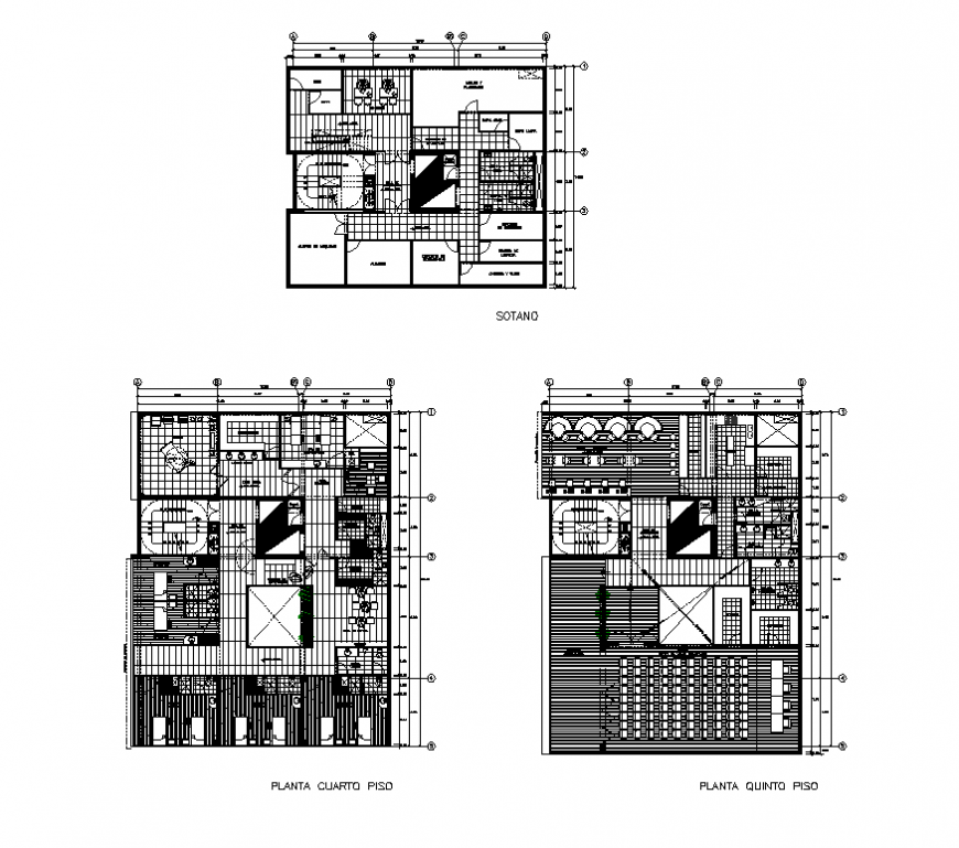 Commercial building plan layout autocad file