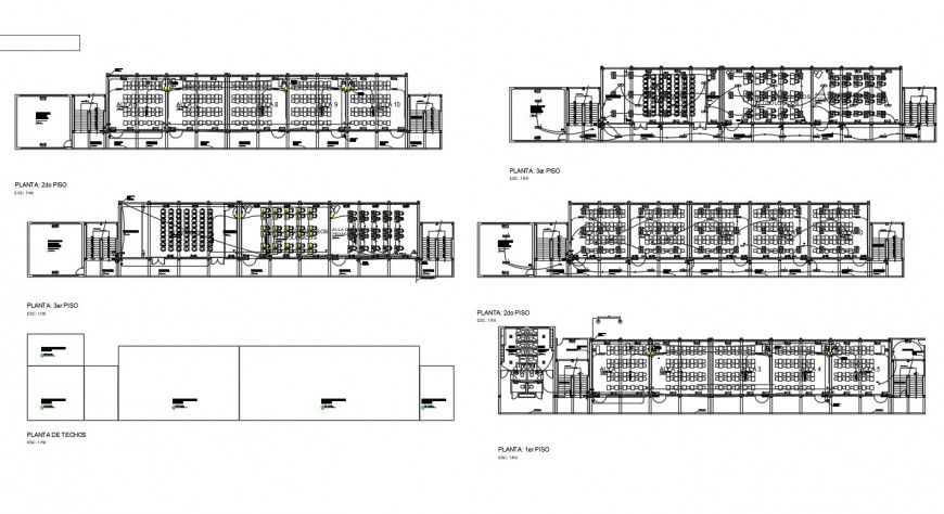 Commercial building school electrical plan layout file