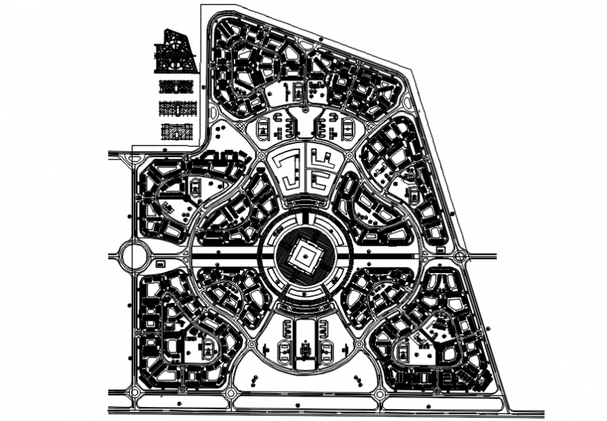 Commercial building site plan and location map drawing details dwg file
