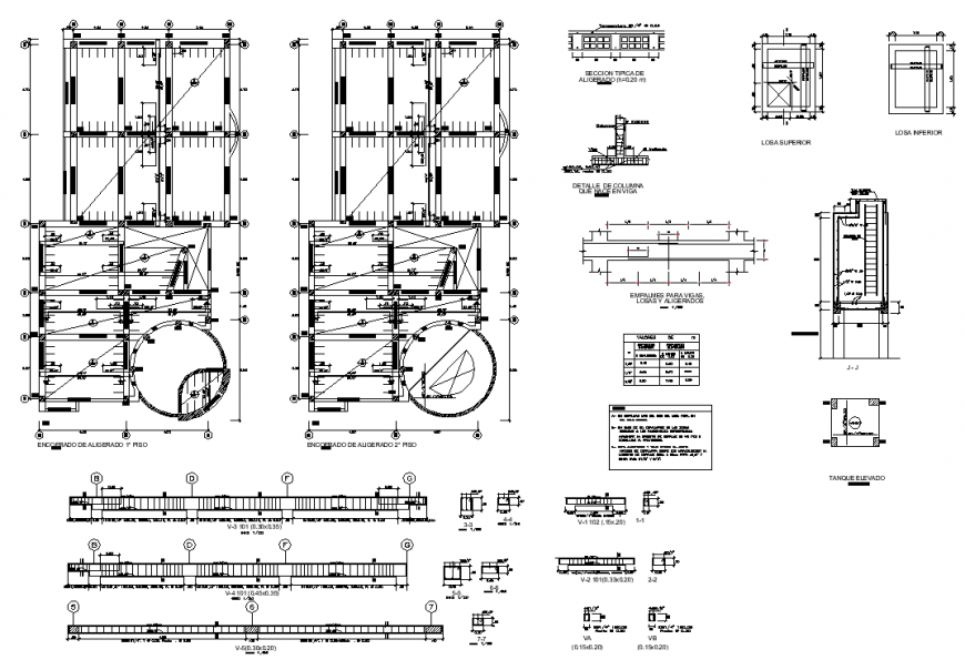 Commercial building structure drawing in dwg file.