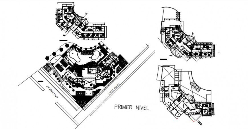 Commercial building units 2d view CAD drawings autocad file