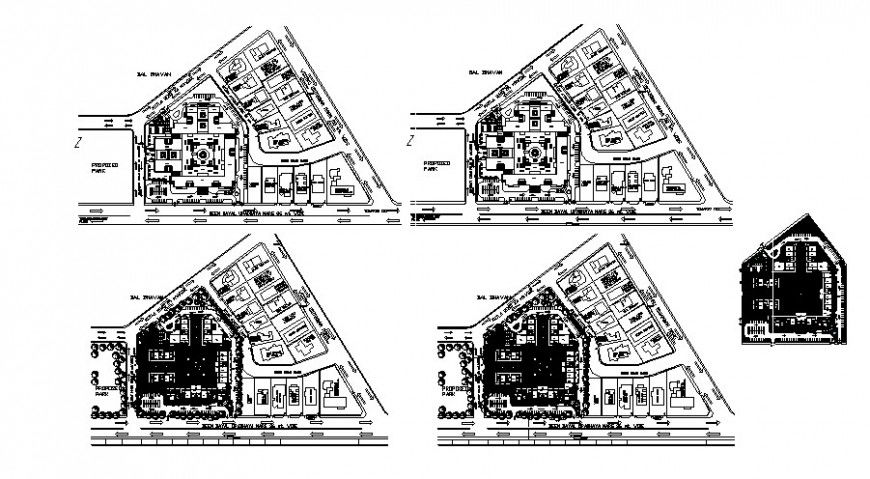 Commercial building units drawings details plan 2d view autocad file