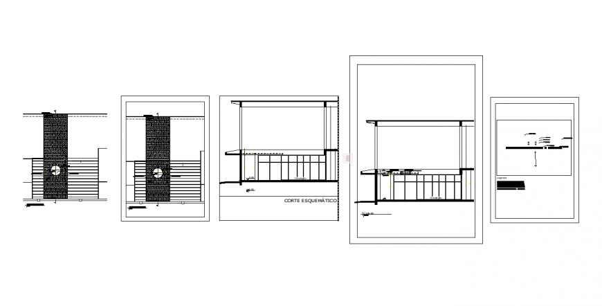 Commercial center ceiling plaster design view with its elevation view dwg file