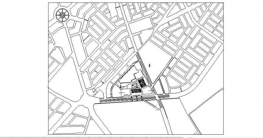 Commercial center site plan cad drawing details dwg file