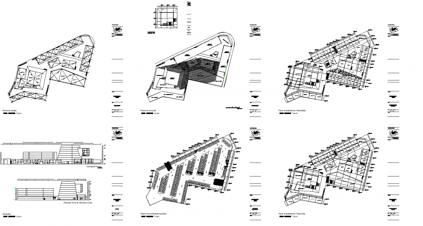Commercial centre detail drawing in dwg AutoCAD file.
