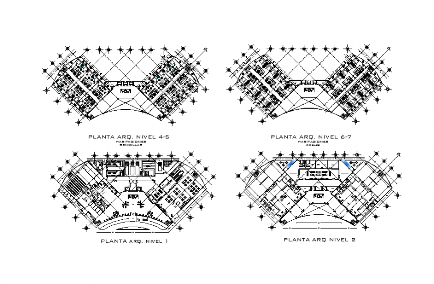 Commercial complex building detail layout plan