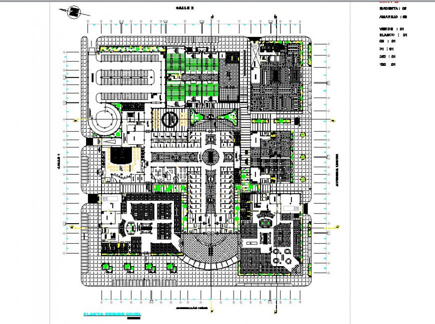 Commercial complex complete view of plan