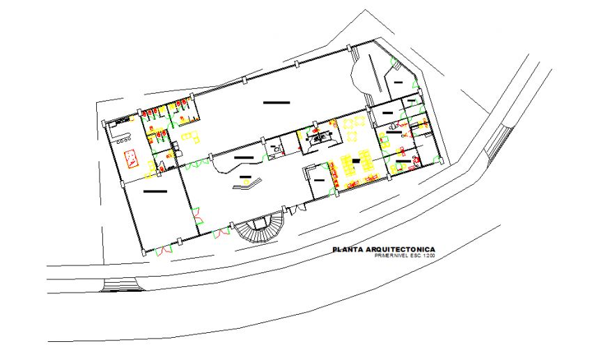 Commercial Floor Plan in Sanitary & Bathroom Detail