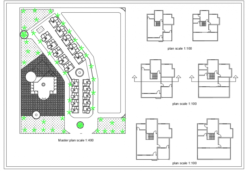 Commercial Master Plan Detail in DWG file