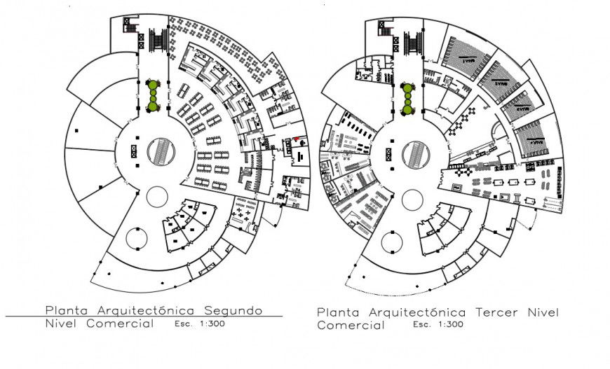 Commercial office building detail 2d view layout plan in autocad format