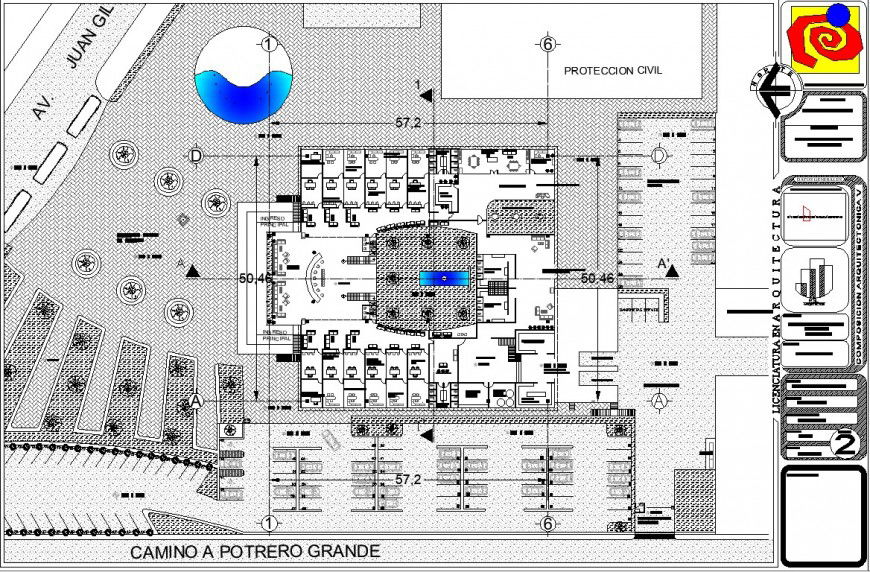 Commercial office plan in dwg AutoCAD plan