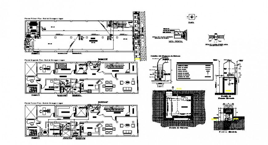 Commercial plumbing house detail layout plan in autoccad format