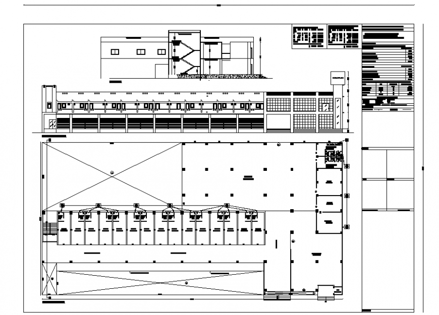 Commercial shopping centre working detail in dwg file.
