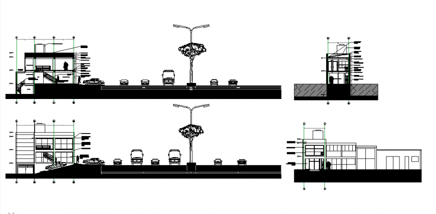 Commercial ware house section plan