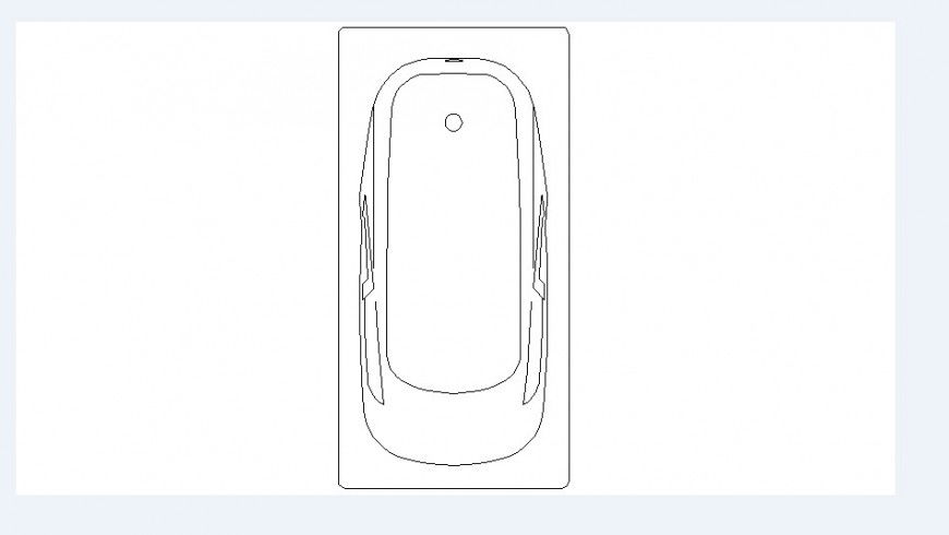 Common bathtub elevation 2d block drawing details dwg file