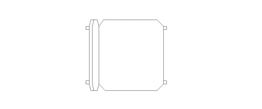 Common chair elevation block drawing details dwg file