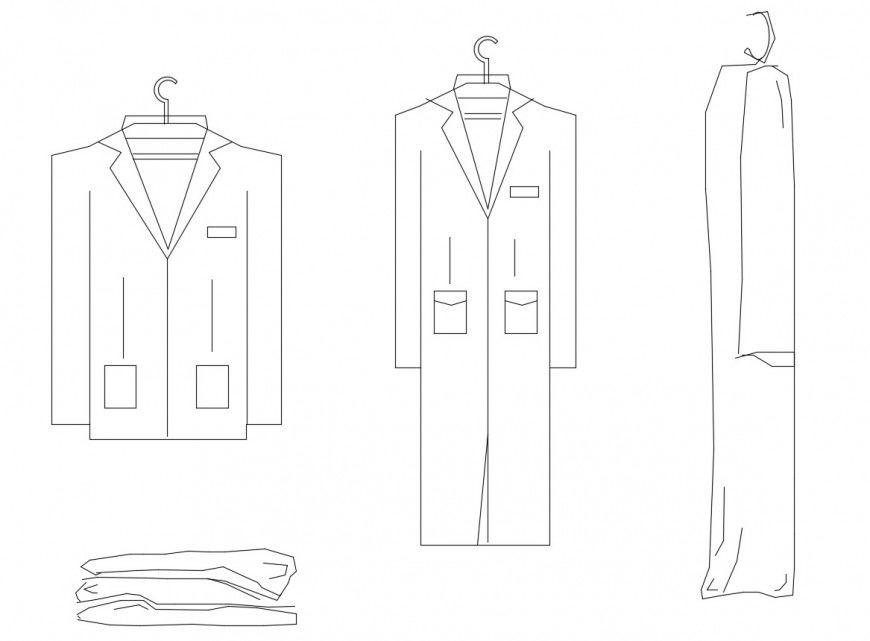 Common cloth elevation blocks cad drawing details dwg file