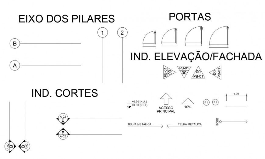 Common doors elevation block cad drawing details dwg file