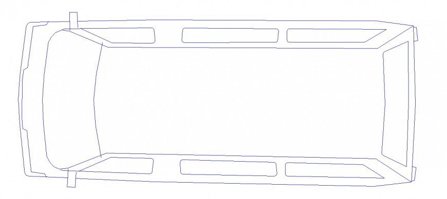 Common family car top view 2d elevation block drawing details dwg file