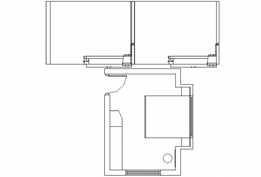 Common house bedroom layout plan cad drawing details dwg file