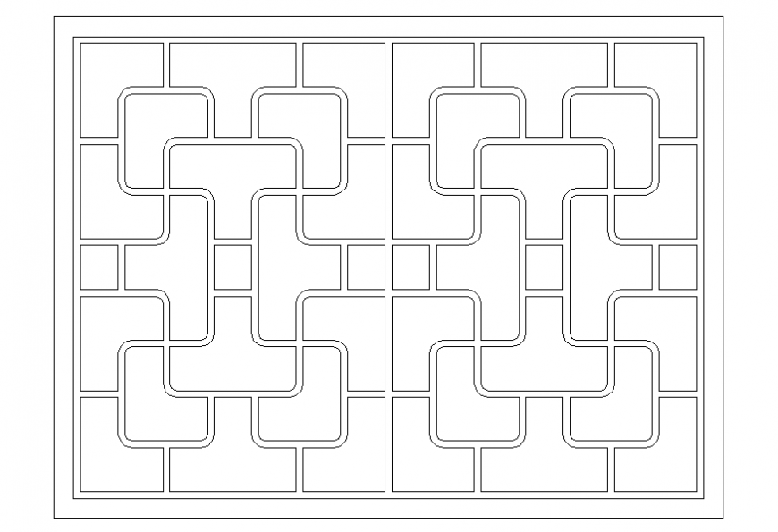 Common large window block cad elevation details dwg file