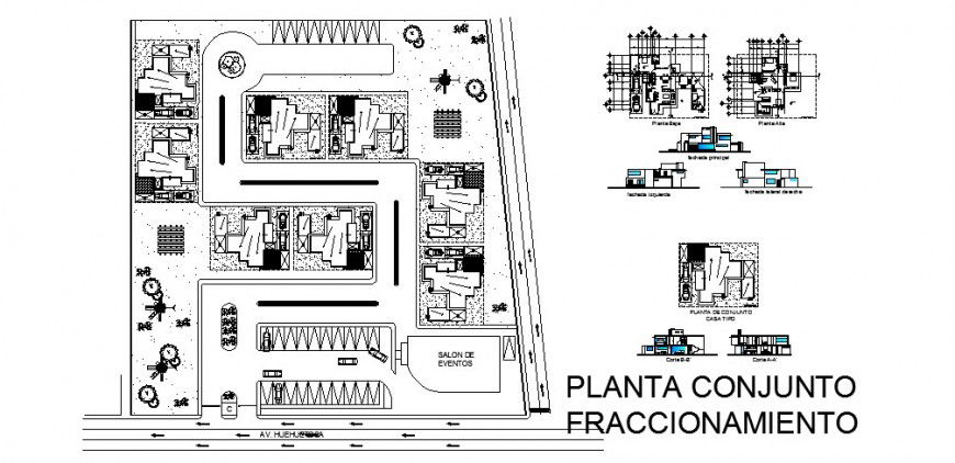 Common plot area landscaping details in autocad