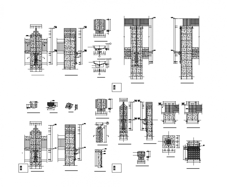 Common roman column cad drawing details dwg file