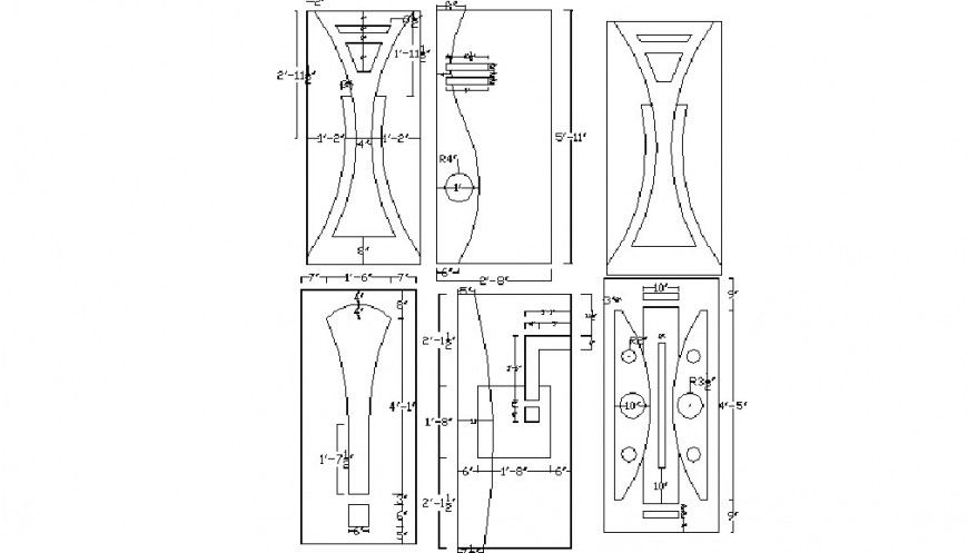 Common single door elevation 2d blocks details dwg file
