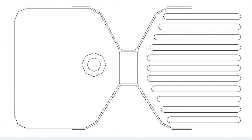 Common sink elevation block 2d drawing details dwg file