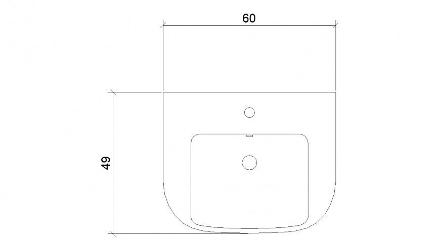 Common sink elevation block cad drawing details dwg file