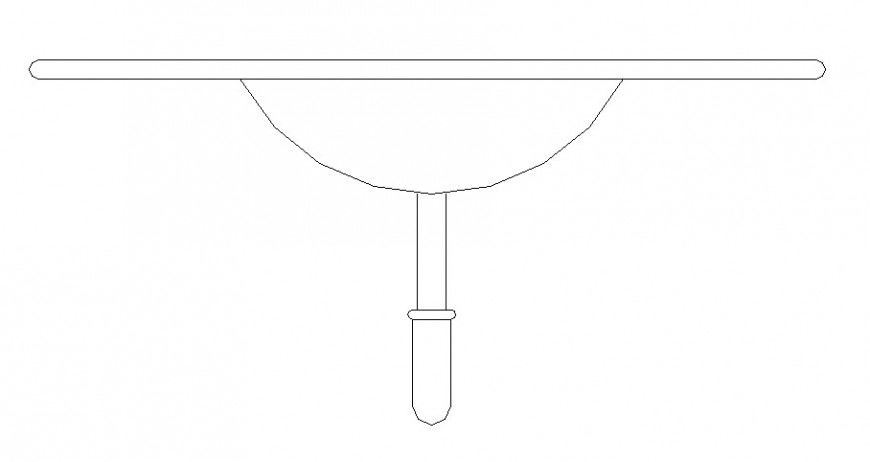 Common sink front elevation cad block details dwg file