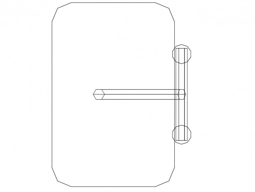 Common sink with tap top view elevation cad block details dwg file