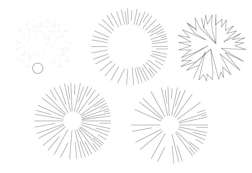 Common small tree plants elevation 2d blocks drawing details dwg file