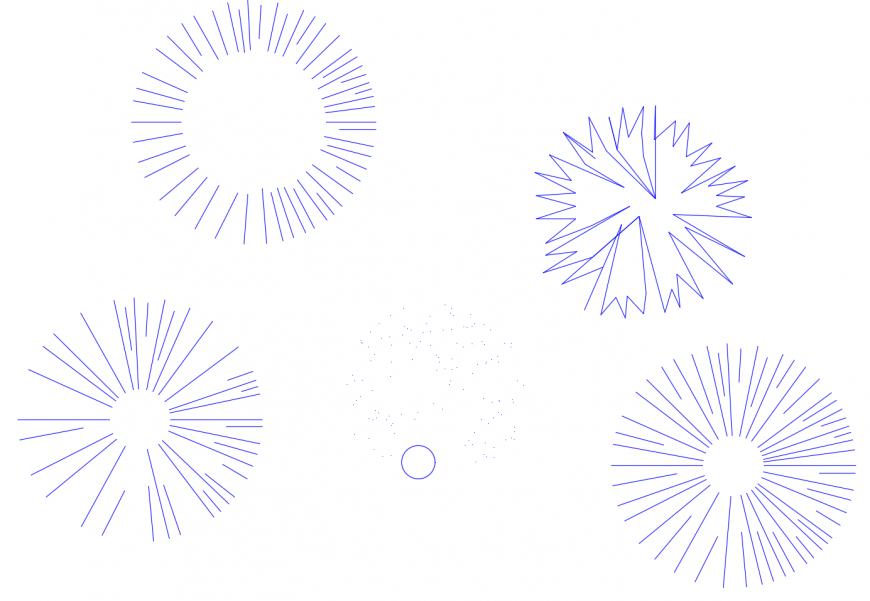 Common small tree plants elevation blocks 2d cad drawing details dwg file